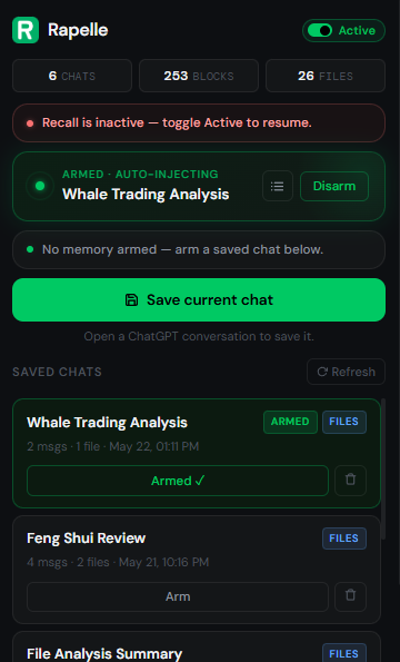Rapelle Extension Interface